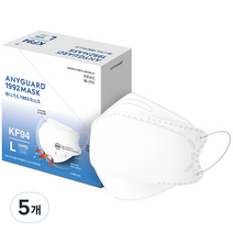 애니가드 뉴황사 방역용 마스크 대형 KF94, 50개입, 5개, 화이트