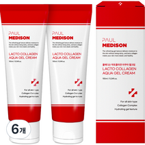 폴메디슨 락토콜라겐 저자극 아쿠아 수딩 젤크림, 6개, 155ml