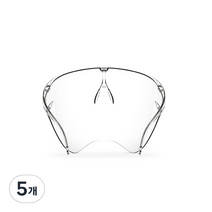 콜라보스페이스 페이스쉴드 blocc 안면보호 마스크 M, 투명, 5개, 1개입