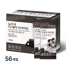 뉴트리디데이 다이어트 쿠키앤크림 체중조절 쉐이크, 350g, 4개