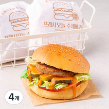 프레시오늘 신선냉장 우리한돈 불닭마요 수제버거 2개입, 338g, 4개