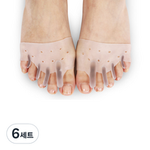 현대메디칼 디스크팡 실리콘 발가락 교정 데니스 브라운 부목 좌 + 우 세트, 6세트