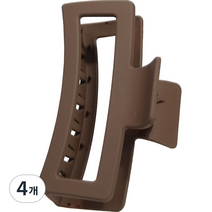 아이코어스 대형 헤어 집게핀, 코코아, 4개