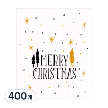 인디케이 크리스마스 OPP접착비닐봉투 중 눈꽃트리 100P, 400개