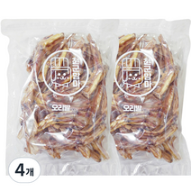 천군맘마 강아지 대용량 수제간식 500g, 4개, 오리발