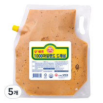 오뚜기 오쉐프 1000 아일랜드 드레싱, 2kg, 5개