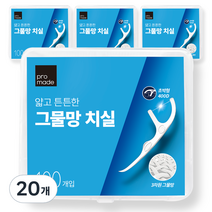 프로메이드 얇고 튼튼한 그물망 치실, 100개입, 20개