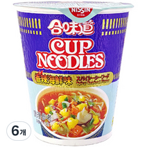 닛신 컵누들 스파이시 씨푸드맛 71g, 6개