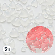 메이브라운 카멜레온 광변 하트 네일스톤, 코랄핑크, 5개
