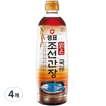 샘표 맑은 조선 간장, 930ml, 4개