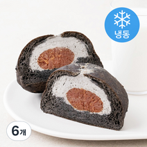 그림의빵 흑임자 크림빵 (냉동), 130g, 6개