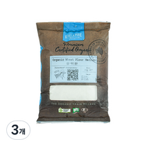키알라 유기농 중력밀가루, 1kg, 3개