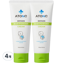 아토앤오투 옥시젠 베이비 파우더 크림, 4개, 100g