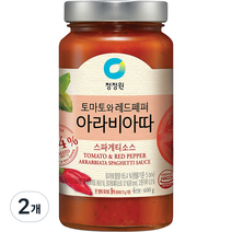대상 청정원 아라비아따 스파게티 소스, 2개, 600g