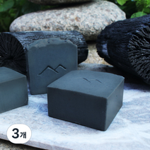 두류헌 지리산 클렌징 비누 참숯청대, 80g, 3개