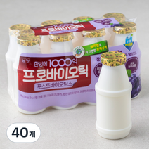 남양 한번에 1000억 프로바이오틱스 요구르트 포도, 130ml, 40개
