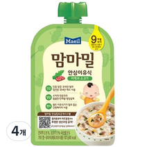 매일유업 맘마밀 매일 안심이유식 레토르트 9개월부터, 미역과소고기, 100g, 4개