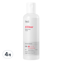 닥터지 에이클리어 밸런싱 토너, 4개, 200ml