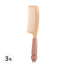 더웨일 마카롱 깜찍 애니멀 빗, 3개, 핑크토끼