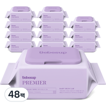 베베숲 유아용 프리미어 휴대 물티슈 캡형, 20매, 48팩