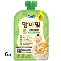 매일유업 맘마밀 매일 안심이유식 레토르트 9개월부터, 브로콜리와닭가슴살, 100g, 6개