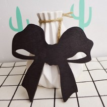 스토리빙 인테리어 우드 후크 리본, 블랙, 1개