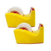 오토테이프 안전 테이프 커터기, 옐로우 + 레드, 2개