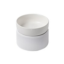 반려동물 세라믹 식기 오브제 싱글, 화이트, 1개