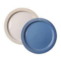 프렐류드 아이린 접시 23cm 2종 세트, 1세트, 접시 아이보리 + 블루, 아이보리, 블루