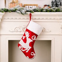 선물은 여기에 주세요 부드러운 크리스마스 양말 주머니, 루돌프