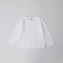 레인보우키즈 아동용 푸딩 무지 긴팔티