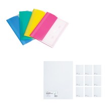 에코청운 자동슬라이드 화일 A4 4종 + PP 명함 L홀더 A4 10p, 핑크, 노랑, 청색, 녹색(자동 슬라이드 화일), 투명(명함 L홀더), 1세트