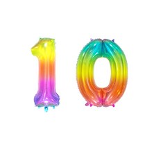 마켓감성 다양한 숫자 풍선, 10(젤리색), 1개