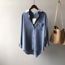 MA 단색 심플 데일리 셔츠