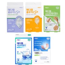 아텍스 메디랩 콜로이드 에스덤 밴드 중형 9p + 소형 10p + 스킨핏 케어밴드 표준형 20p + 아쿠아밴드 표준형 10p + 더밴드 에이 밴드 표준형 22p, 1세트