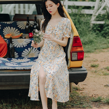 여성용 블랙101 파노스피 브이넥 롱 원피스 CH-2316089