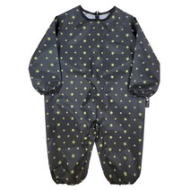 플리에 아동용 전신방수가운 지퍼형, 블랙그린별