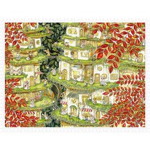 핀투 마우스 빌리지 플라스틱 미니퍼즐 PO1200-H2370, 혼합색상, 1200PIECES