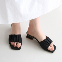 단골언니 여성용 주름 셔링 뮬 슬리퍼 파르마