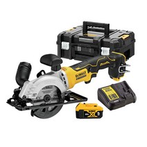 디월트 20V MAX 5.0Ah XR 브러쉬리스 컴팩트 115mm 원형톱 + 5.0Ah 배터리 세트 DCS571, 1세트