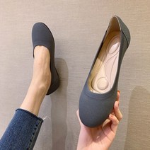 스타 동그란 쉐이프 펀칭 플랫 슈즈