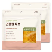 굿데이 건강한육포 반려견간식 400g, 2개, 닭가슴살 + 고구마 혼합맛