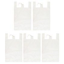 애니돌 손잡이 마트 비닐봉투 유백, 5L, 500개