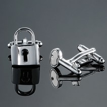 라온투유 남성용 커프스 버튼 커프스링크 03 실버 키락 커프스 단추 cuf05 2p