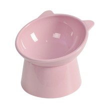 반려동물 척추보호 높은 식기 YT_RC638, 핑크, 1개