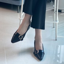 여성용 베이직 미들 굽 정장 구두 SN200