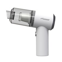 플러거 핸디 차량용 무선 미니 청소기 + 파우치 + 노즐 2종 세트, PV4700, 화이트