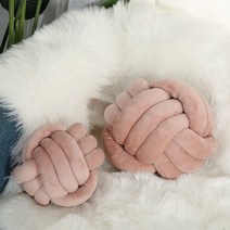 니팅노튼 자이언트얀 매듭쿠션 꽈배기 쿠션, 모카