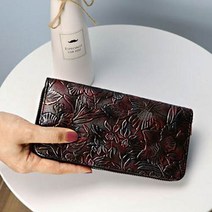 복고풍 스타일의 고급진 꽃무늬 장지갑