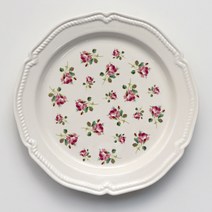 위즐리 빈티지 엔틱 브런치 접시 2p, 12 로즈